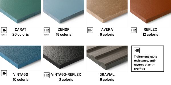 Coloris sur demande du Swisspearl® Air Cured